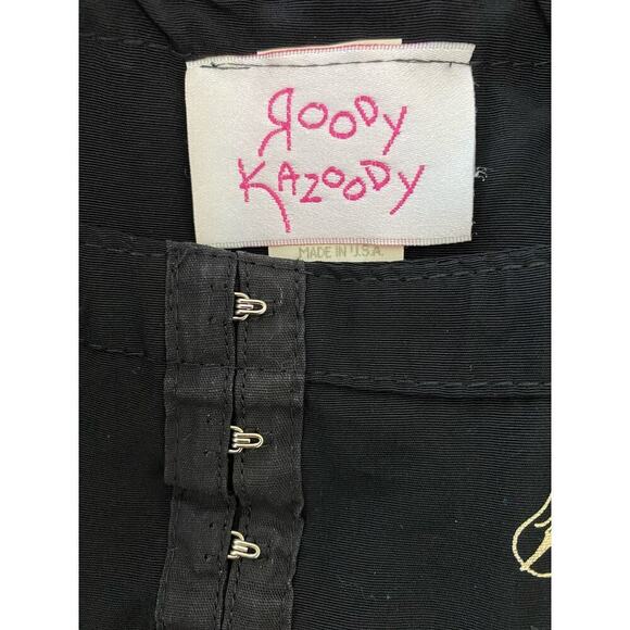 Vintage Roody Kazoody Girls Size 8/10 Black Hook and Loop Retro Print Dress - Picture 3 of 5